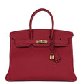 Hermès Birkin 35 Rubis Togo Gold Hardware