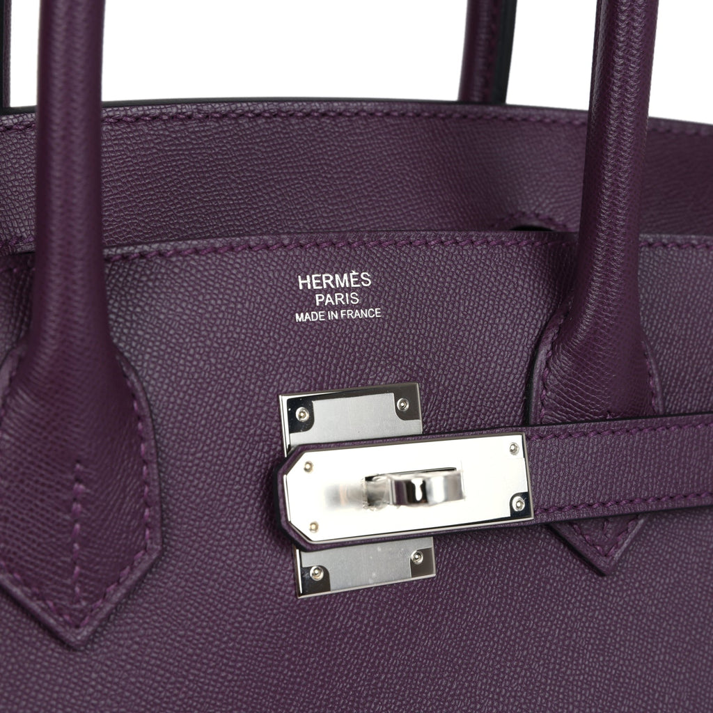 Hermès Birkin Sellier 30 Cassis Madame Palladium Hardware