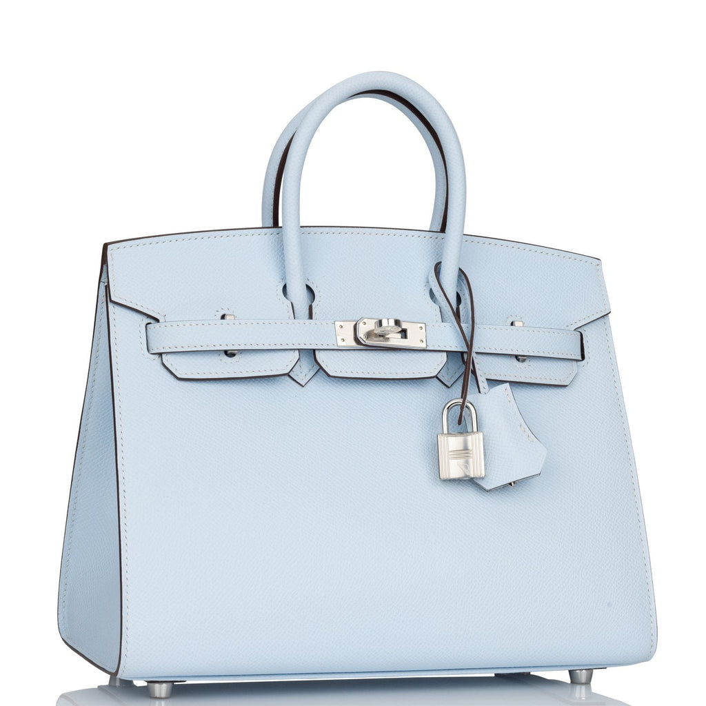 Hermès Birkin Sellier 25 Bleu Brume Epsom Palladium Hardware