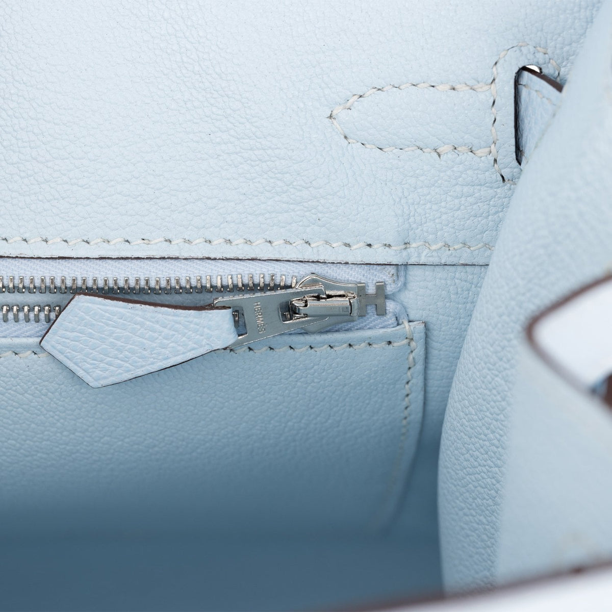 Hermès Birkin Sellier 25 Bleu Brume Epsom Palladium Hardware