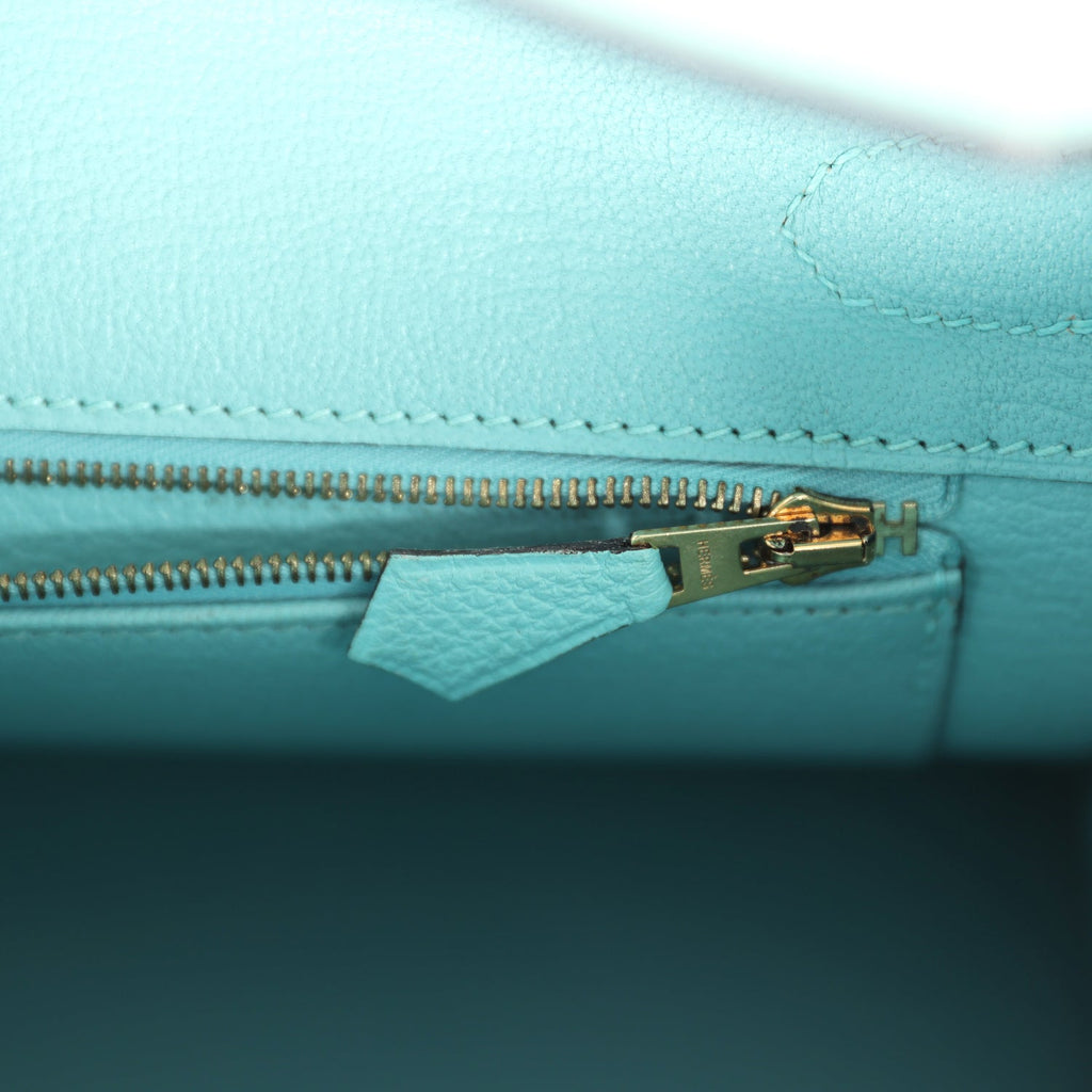 Hermès Birkin 30 Bleu Atoll Togo Gold Hardware