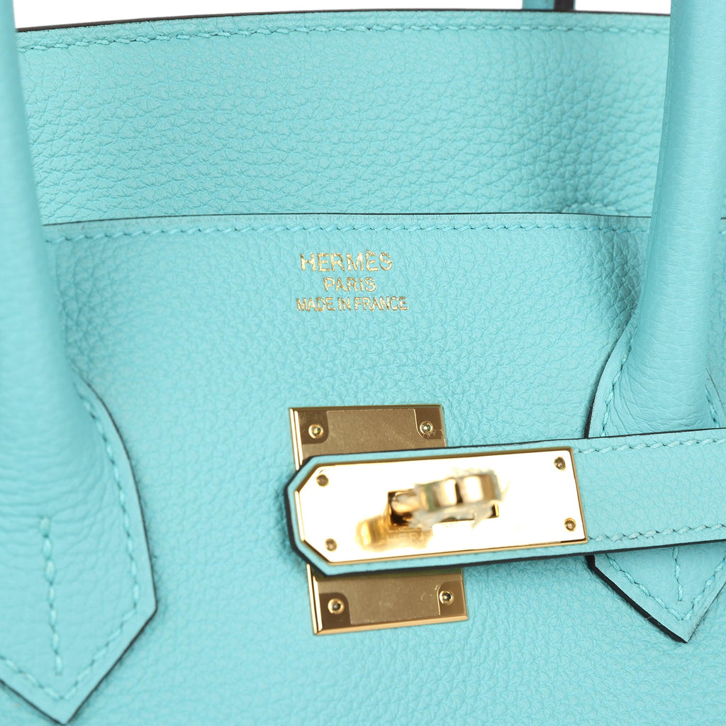 Hermès Birkin 35 Bleu Atoll Togo Gold Hardware