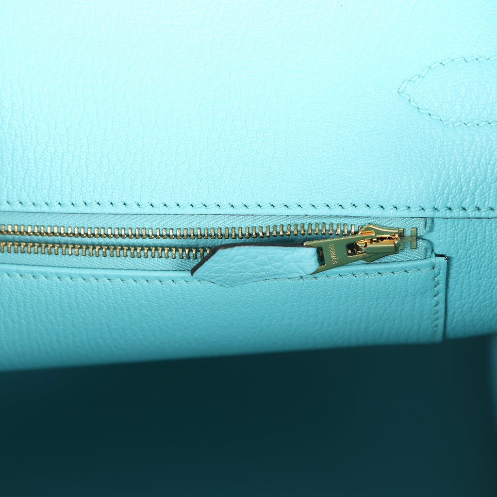 Hermès Birkin 35 Bleu Atoll Togo Gold Hardware
