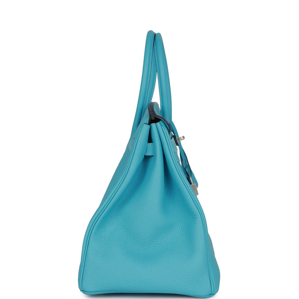 Hermès Special Order (HSS) Birkin 35 Bleu du Nord Verso Togo Brushed Palladium Hardware