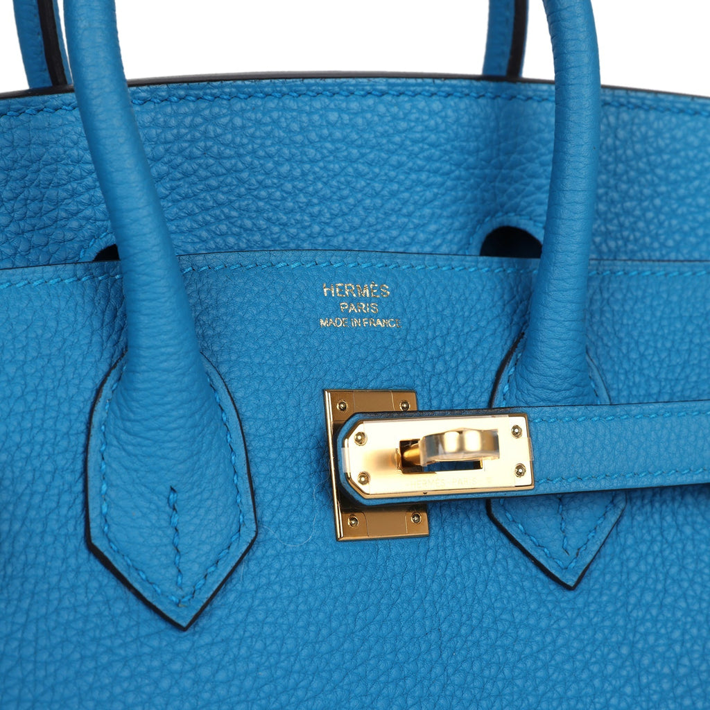 Hermès Birkin 25 Bleu Zanzibar Togo Gold Hardware