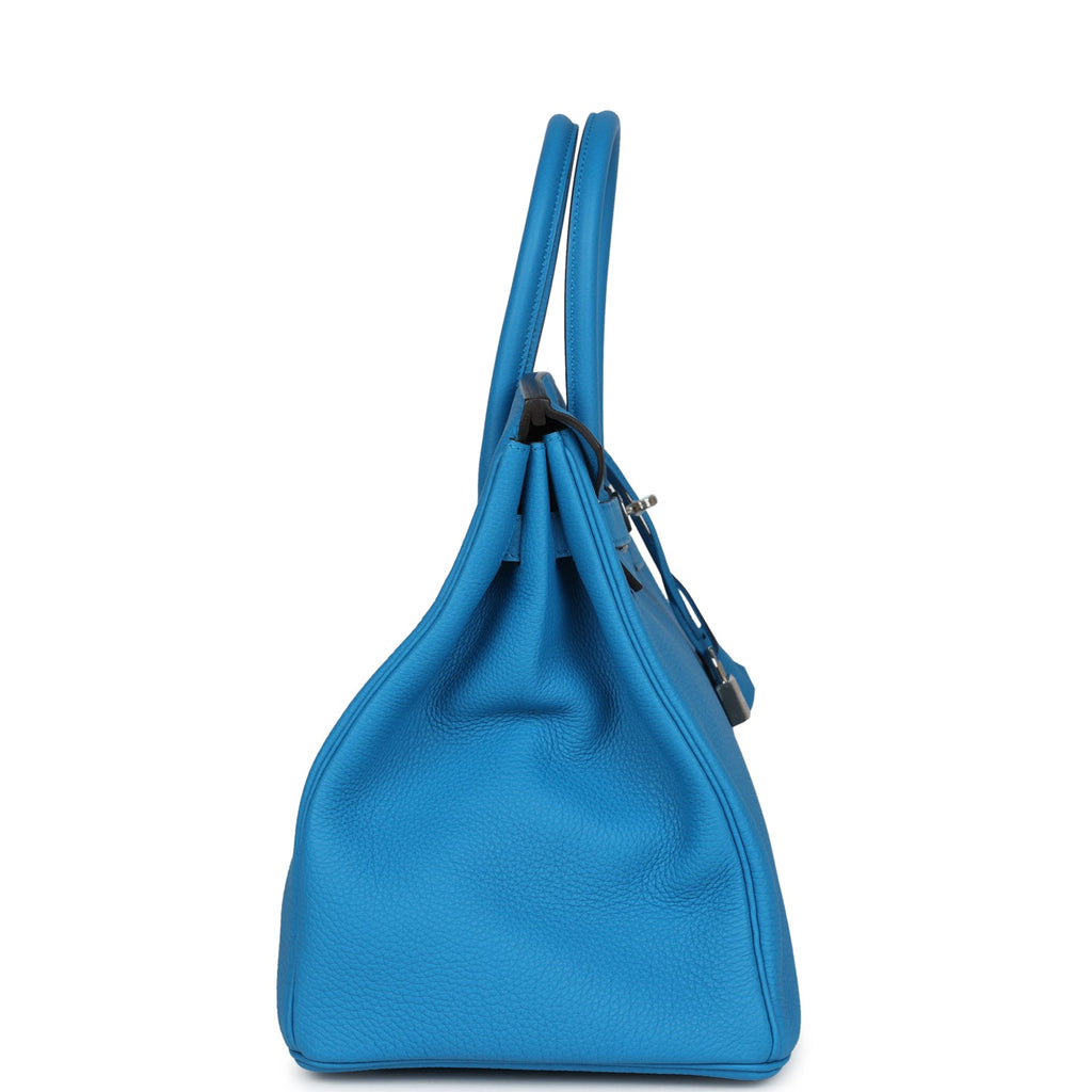 Hermès Birkin 35 Bleu Zanzibar Verso Togo Palladium Hardware