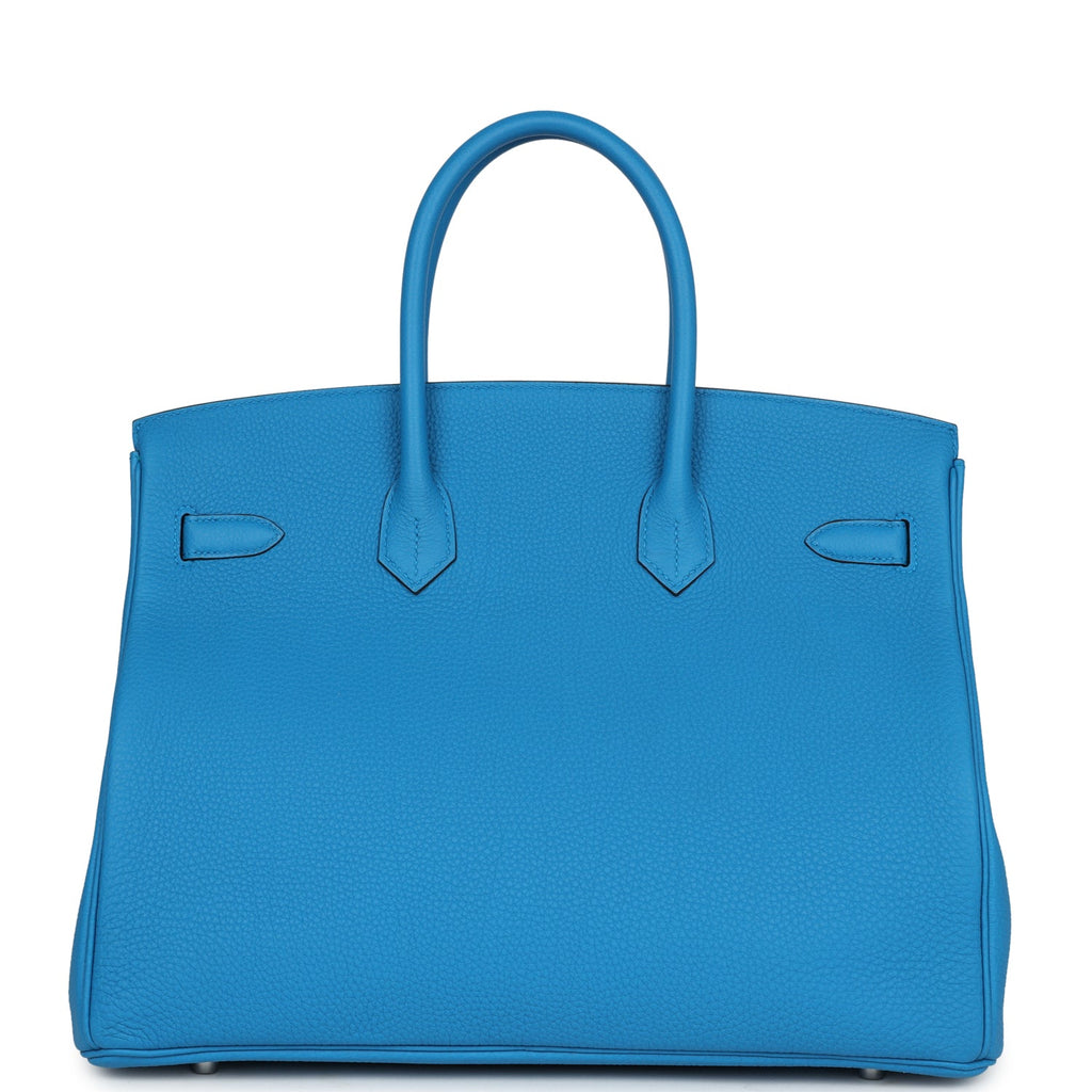 Hermès Birkin 35 Bleu Zanzibar Verso Togo Palladium Hardware