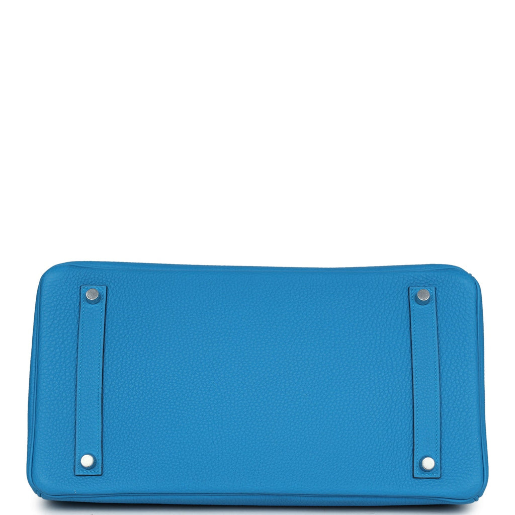 Hermès Birkin 35 Bleu Zanzibar Verso Togo Palladium Hardware