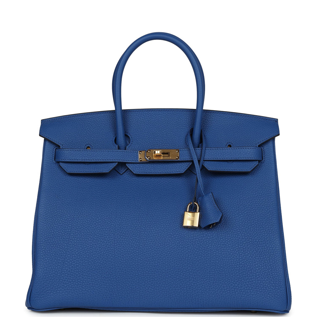 Hermès Birkin 35 Bleu France Togo Gold Hardware