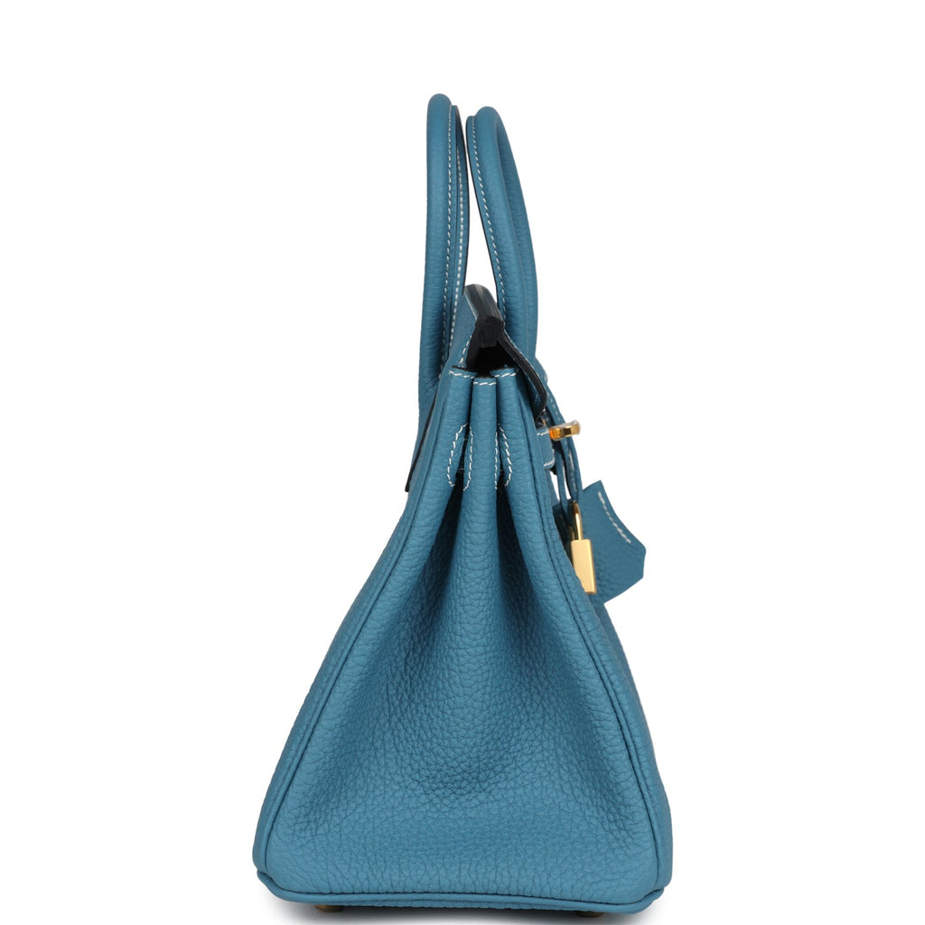 Hermès Birkin 25 Blue Jean Togo Gold Hardware