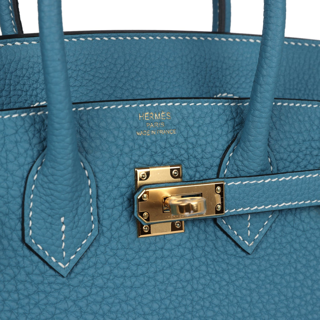 Hermès Birkin 25 Blue Jean Togo Gold Hardware