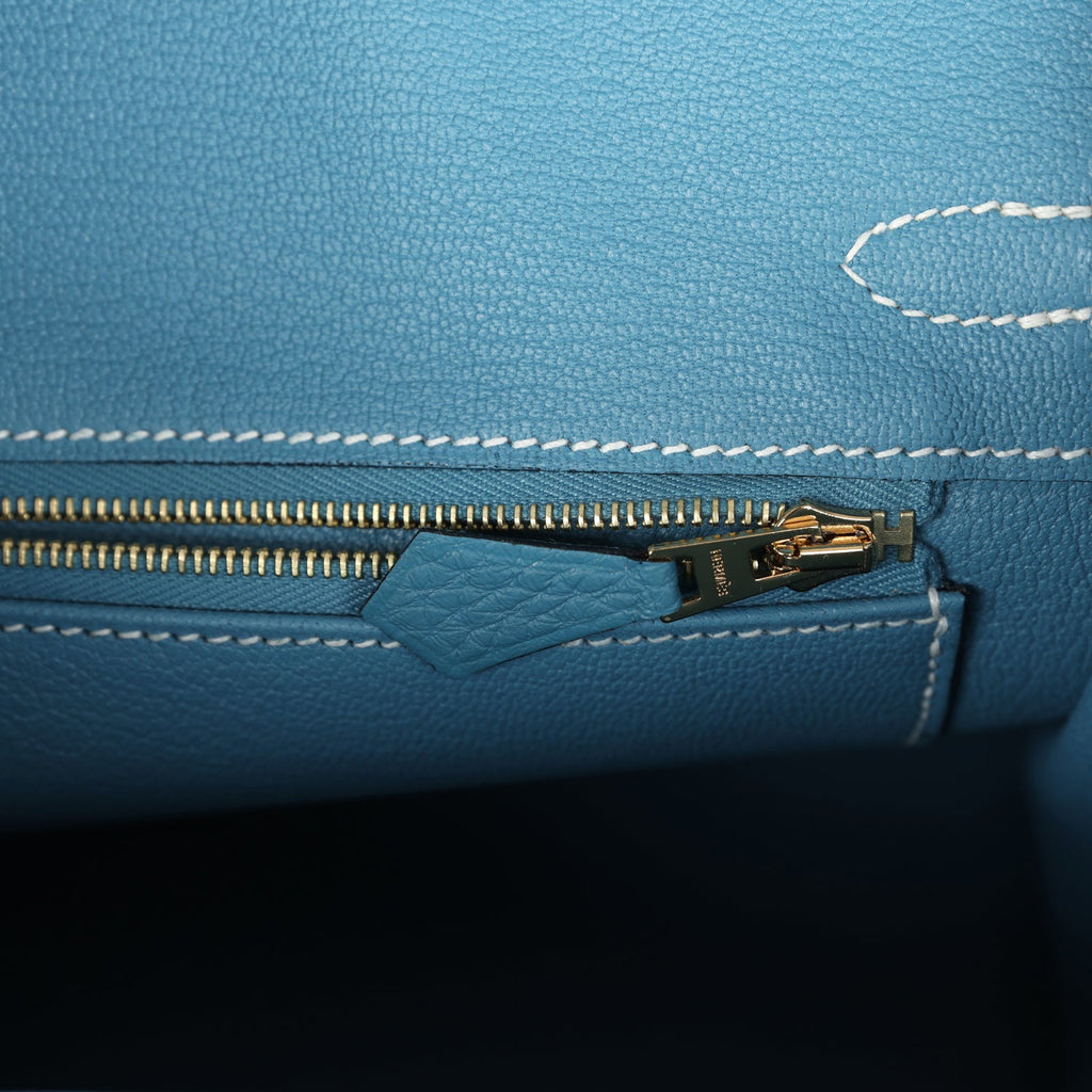Hermès Birkin 25 Blue Jean Togo Gold Hardware