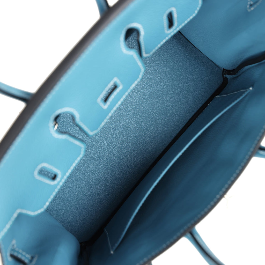 Hermès Birkin 25 Blue Jean Togo Palladium Hardware
