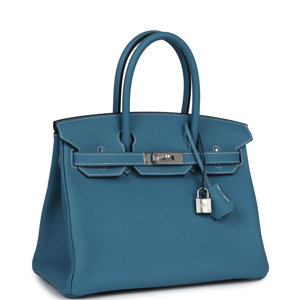 Hermès Birkin 30 Blue Jean Togo Palladium Hardware