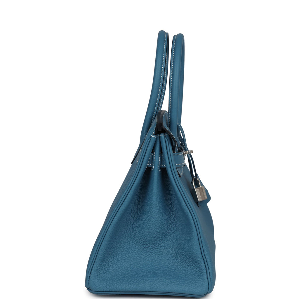 Hermès Birkin 30 Blue Jean Togo Palladium Hardware