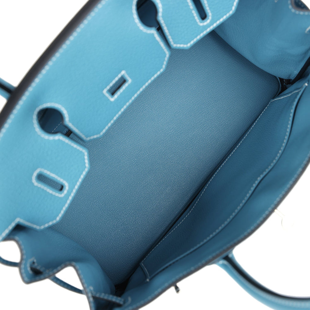 Hermès Birkin 30 Blue Jean Togo Palladium Hardware