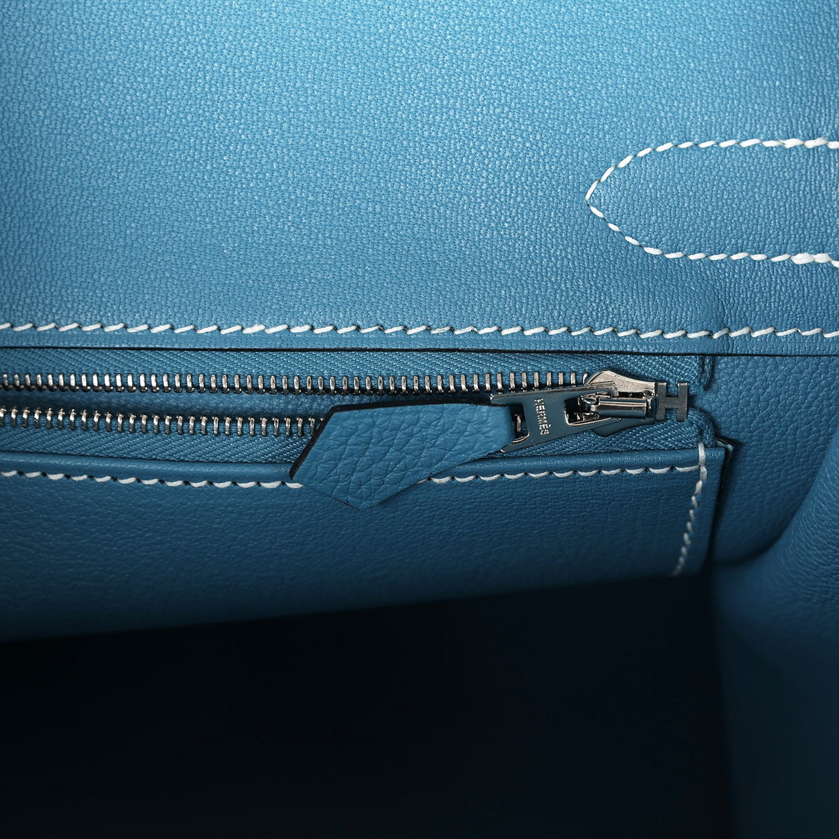 Hermès Birkin 30 Blue Jean Togo Palladium Hardware