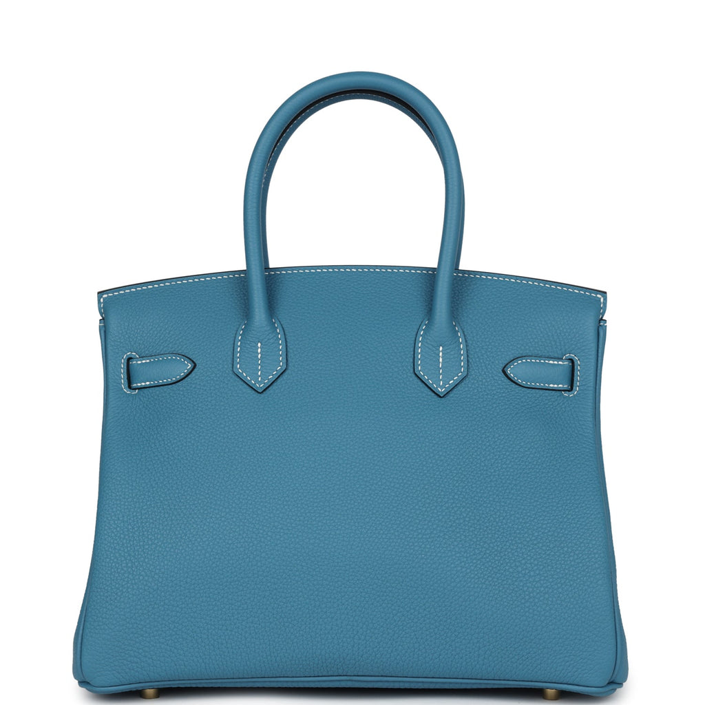 Hermès Birkin 30 Blue Jean Togo Gold Hardware