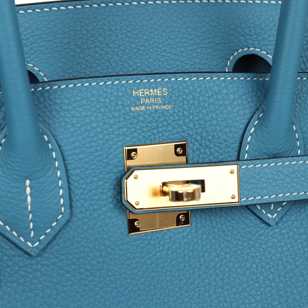 Hermès Birkin 30 Blue Jean Togo Gold Hardware