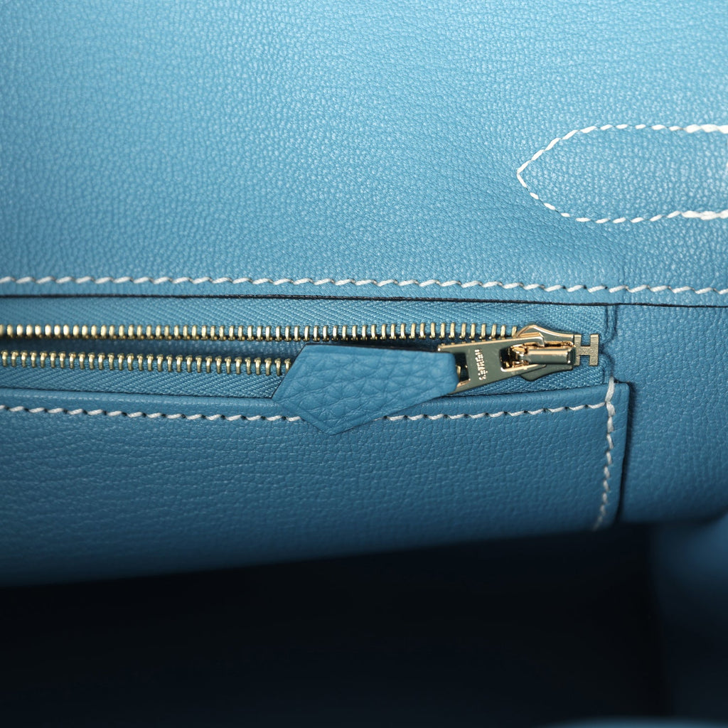 Hermès Birkin 30 Blue Jean Togo Gold Hardware