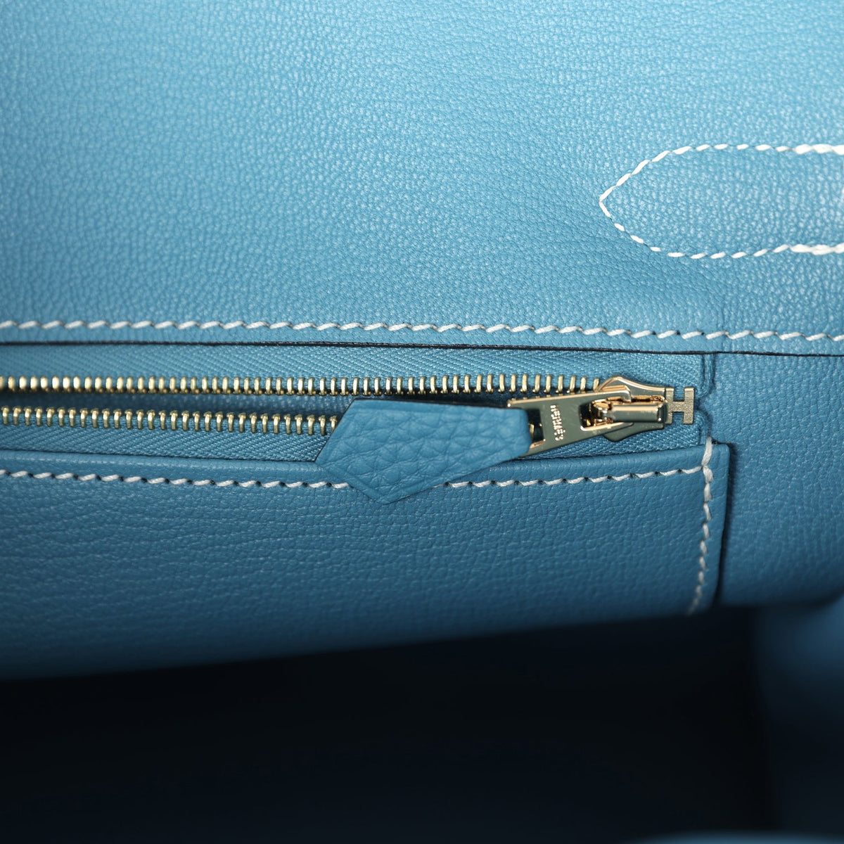 Hermès Birkin 30 Blue Jean Togo Gold Hardware