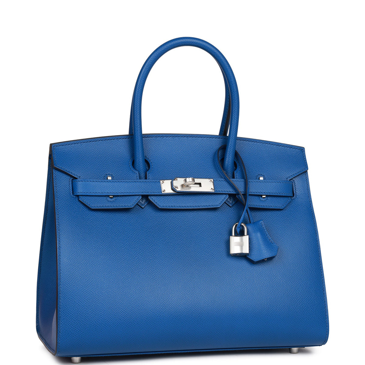 Hermès Birkin Sellier 30 Bleu France Epsom Palladium Hardware