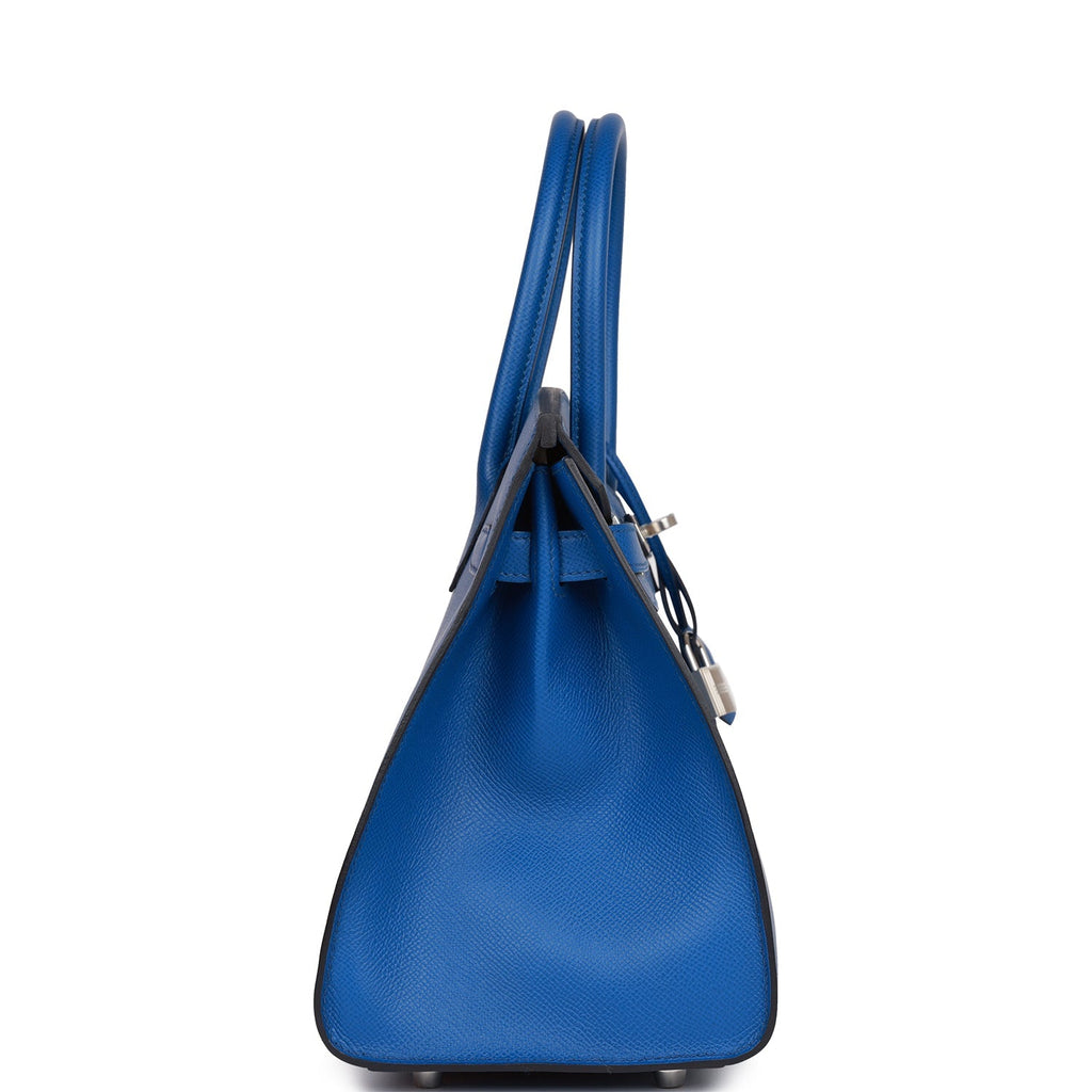 Hermès Birkin Sellier 30 Bleu France Epsom Palladium Hardware