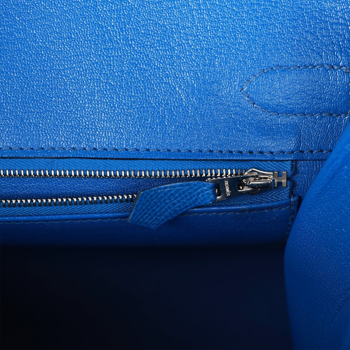 Hermès Birkin Sellier 30 Bleu France Epsom Palladium Hardware