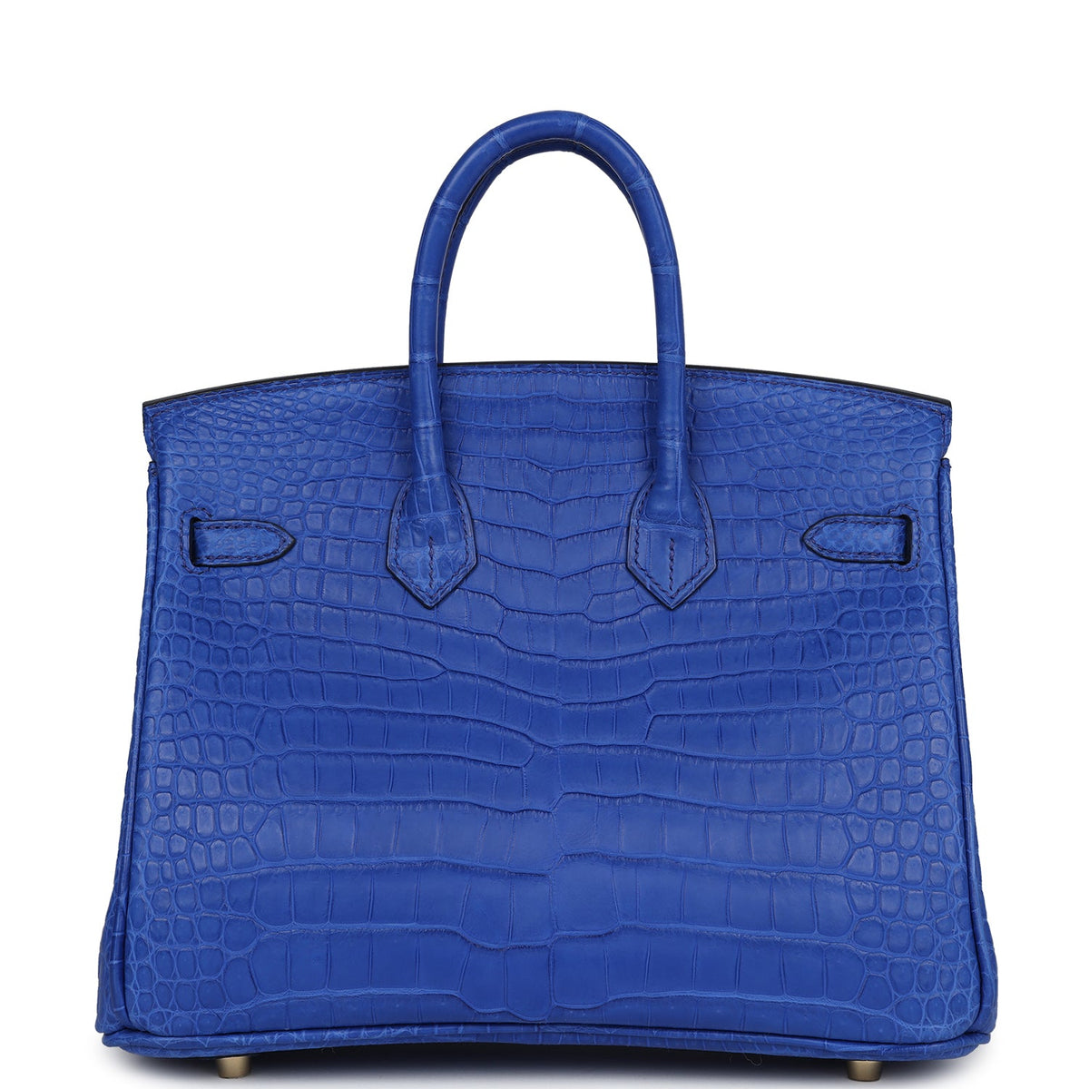 Hermès Birkin 25 Bleu Royal Matte Faux Leather Gold Hardware