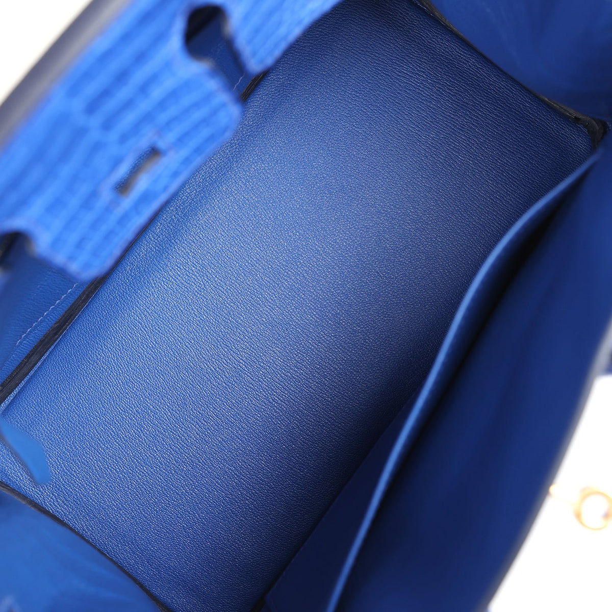 Hermès Birkin 25 Bleu Royal Matte Faux Leather Gold Hardware