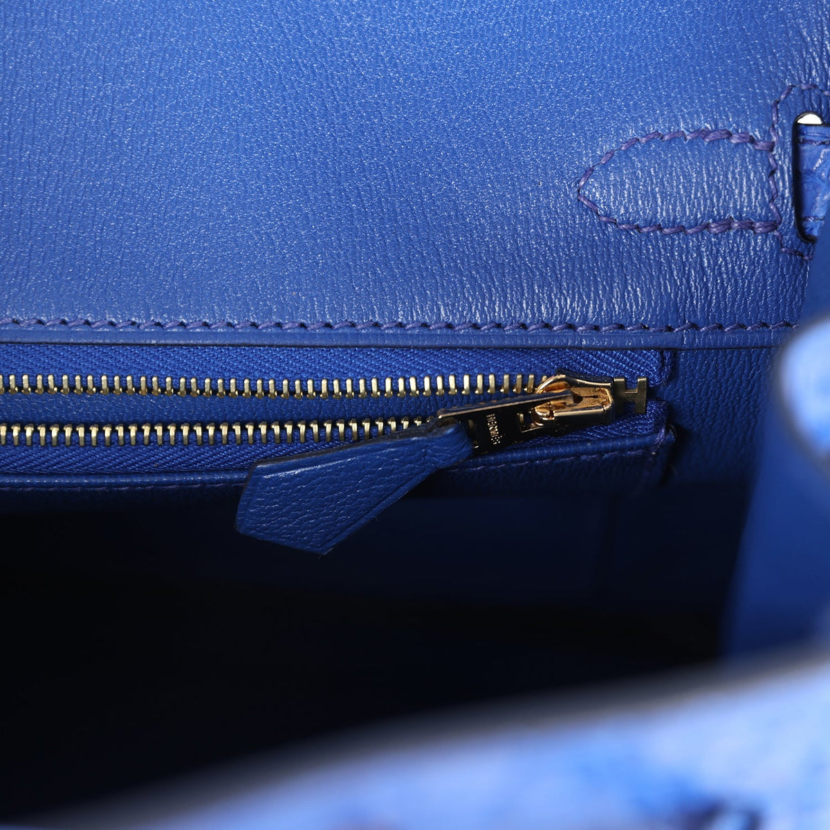 Hermès Birkin 25 Bleu Royal Matte Faux Leather Gold Hardware
