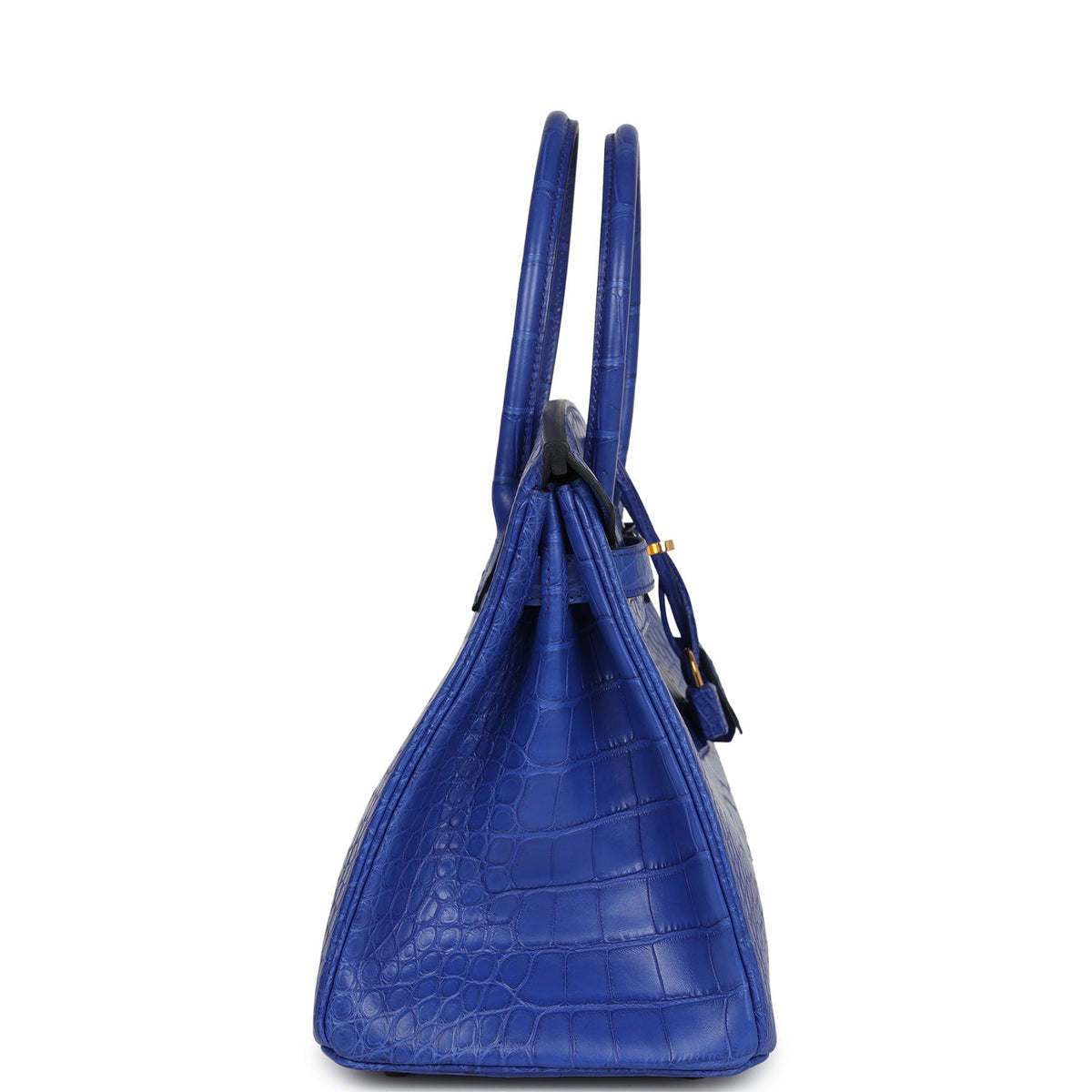 Hermès Birkin 30 Bleu Electric Matte Faux Leather Gold Hardware