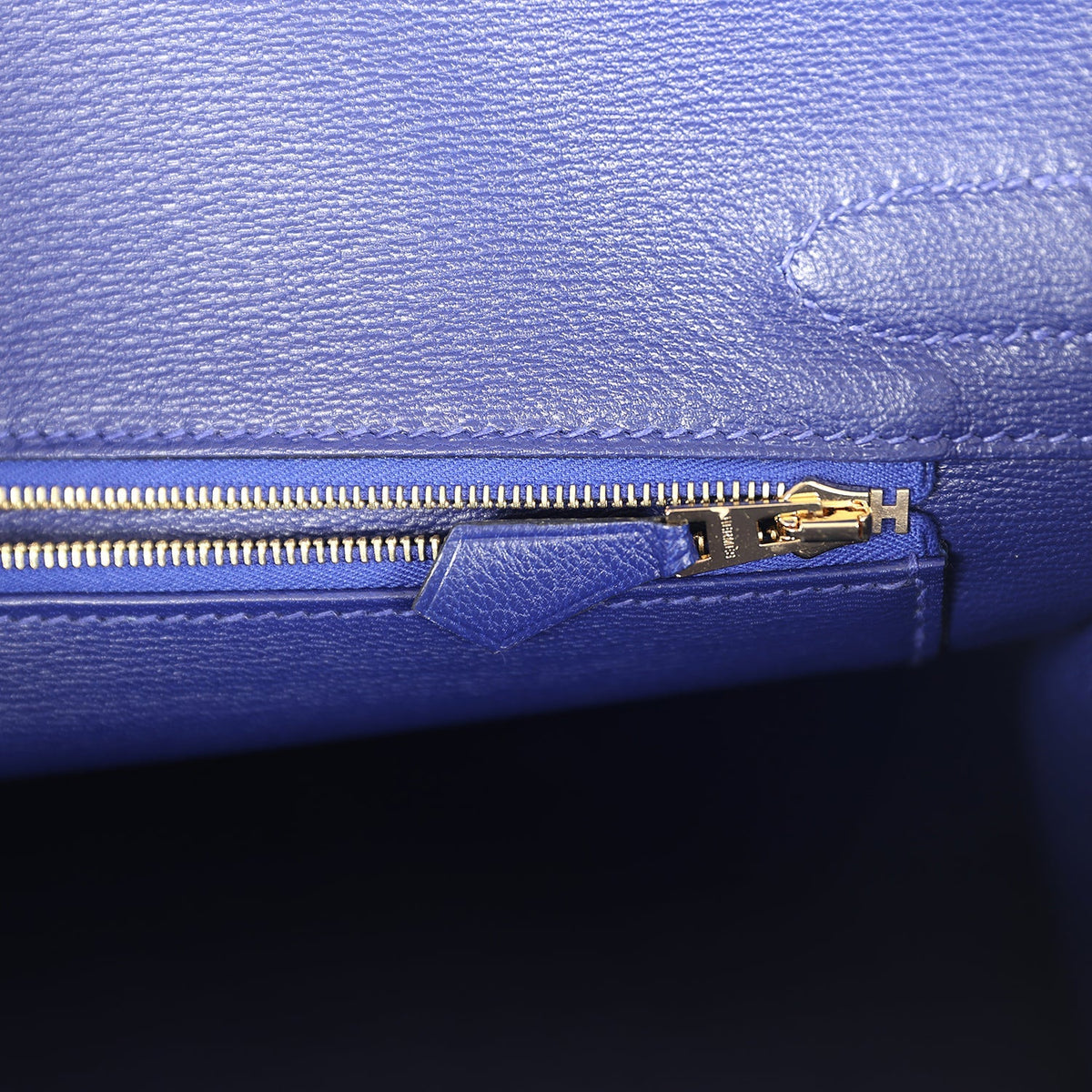 Hermès Birkin 30 Bleu Electric Matte Faux Leather Gold Hardware