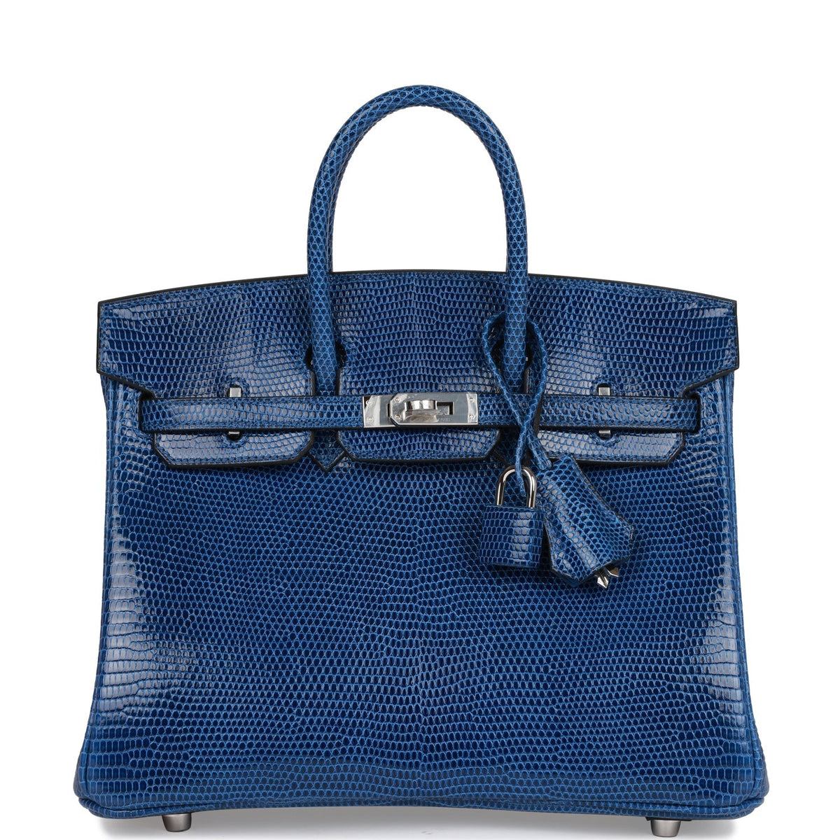 Hermès Birkin 25 Bleu Saphir Faux Leather Palladium Hardware