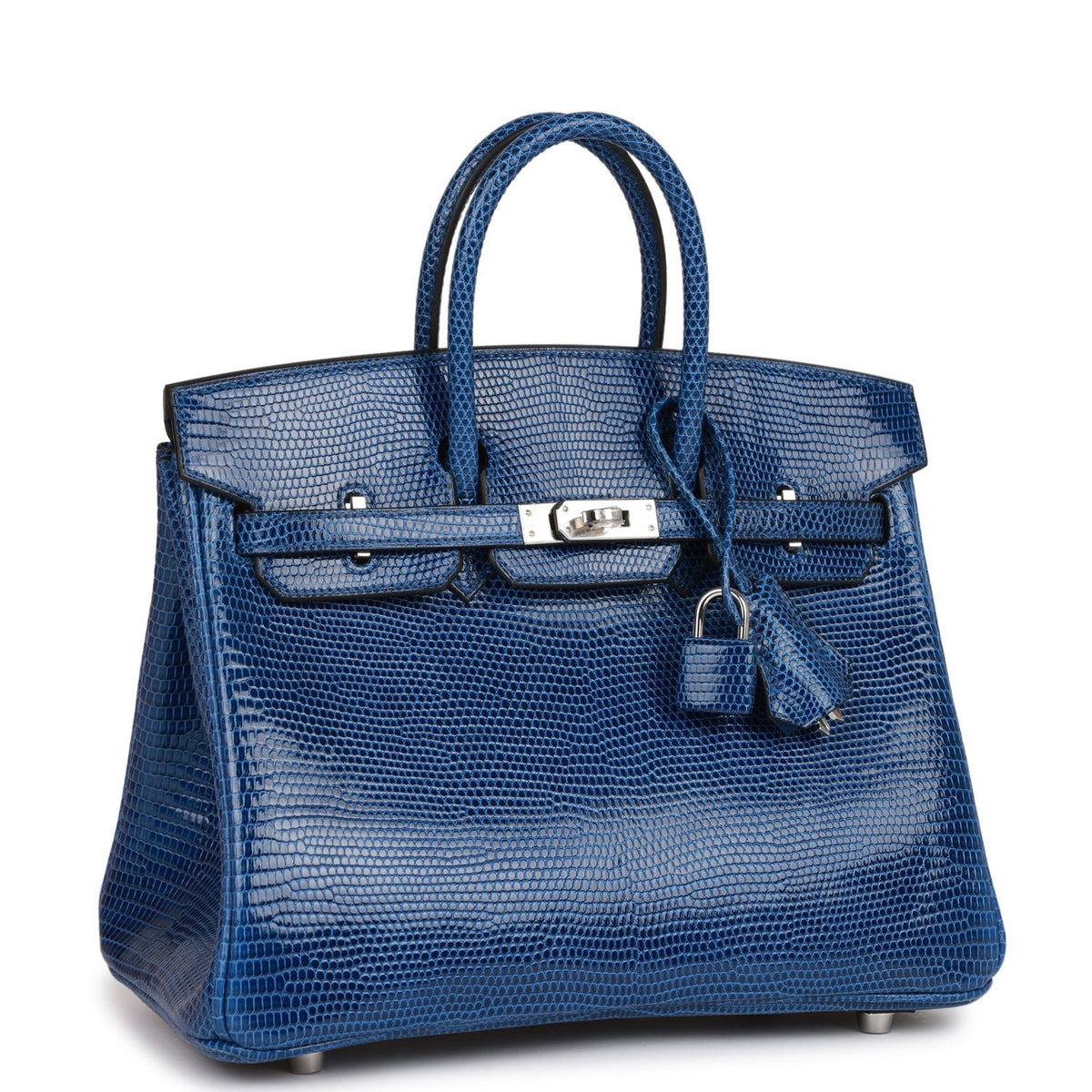 Hermès Birkin 25 Bleu Saphir Faux Leather Palladium Hardware