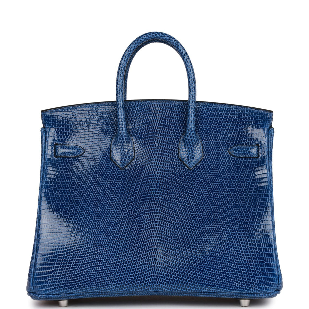 Hermès Birkin 25 Bleu Saphir Faux Leather Palladium Hardware