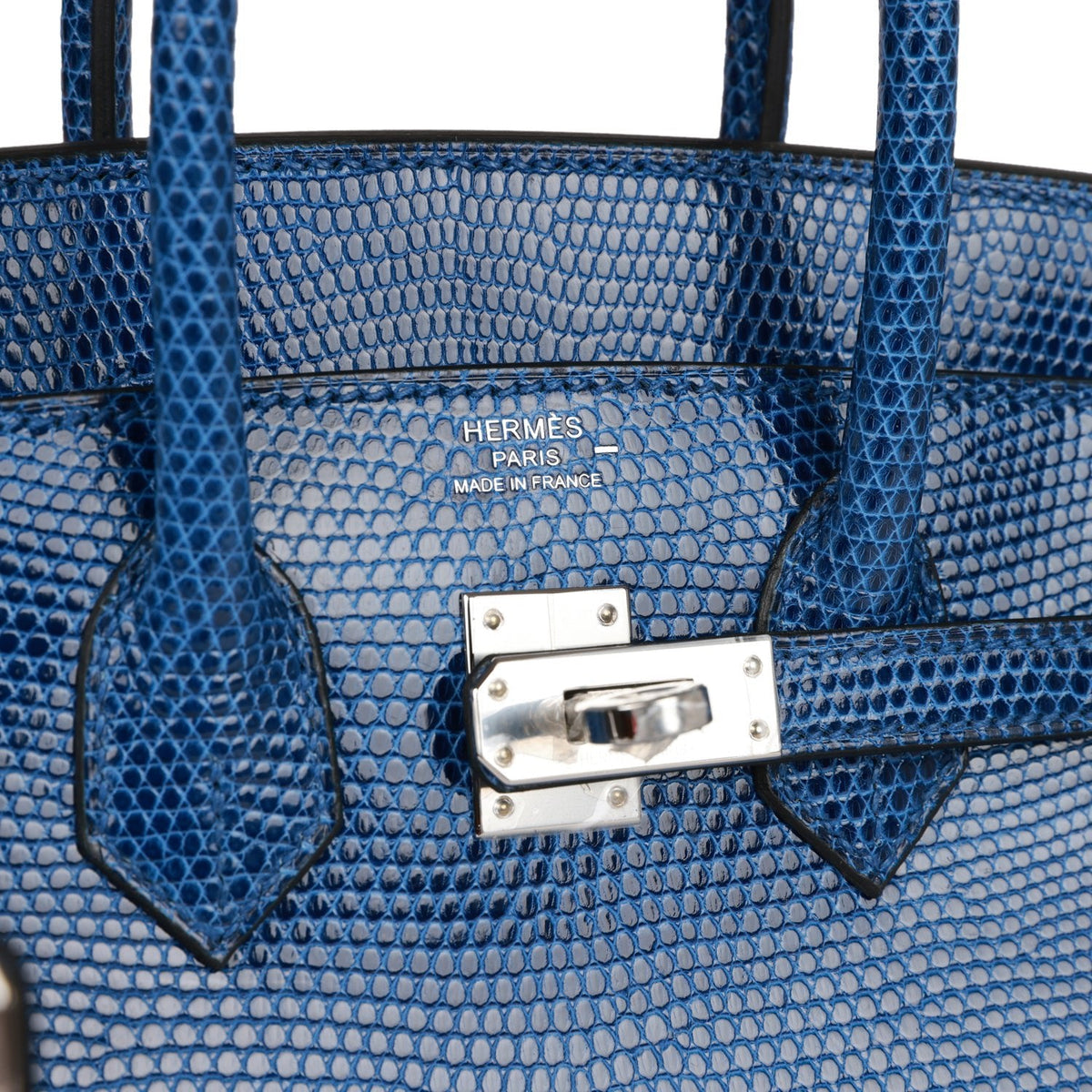 Hermès Birkin 25 Bleu Saphir Faux Leather Palladium Hardware