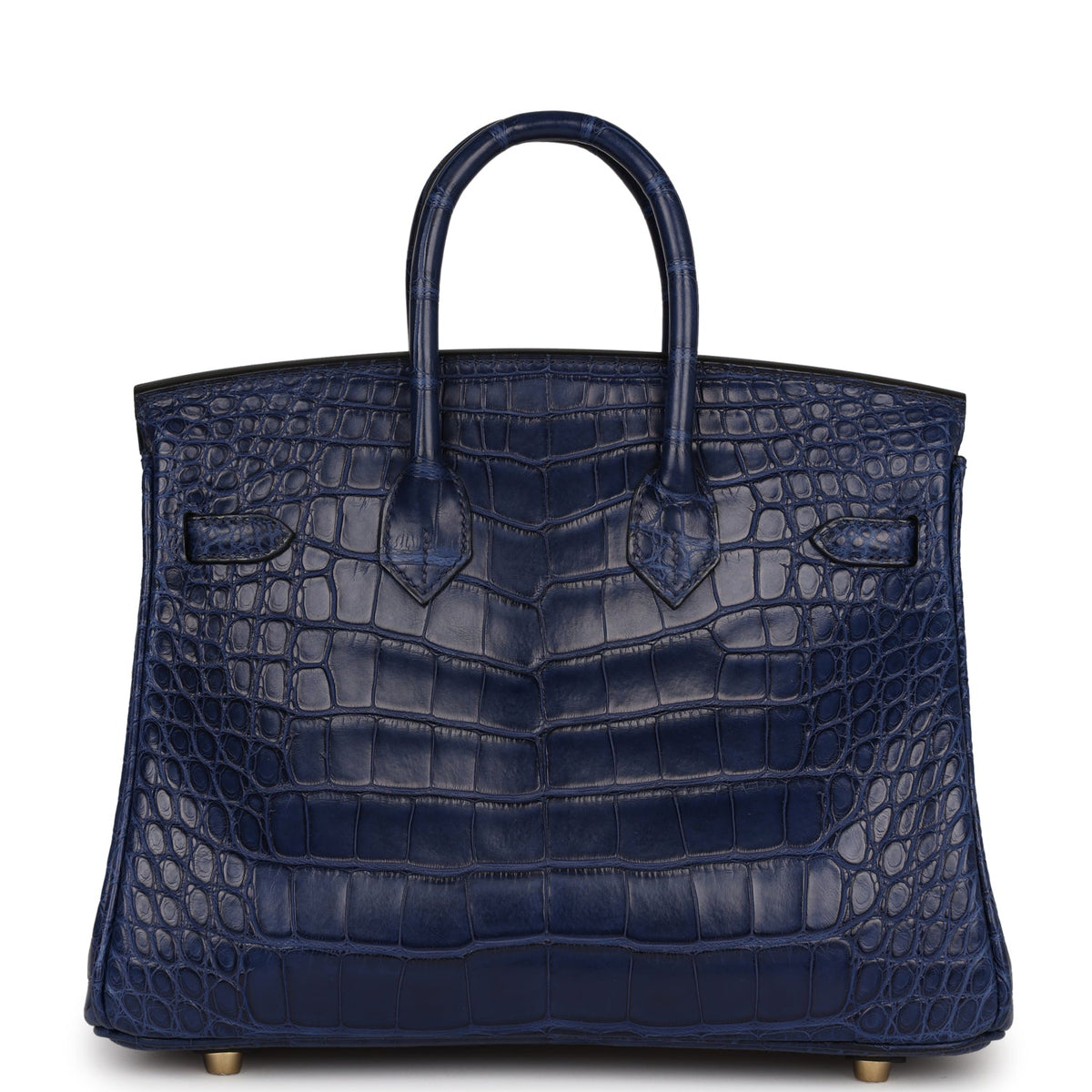 Hermès Birkin 25 Bleu Saphir Matte Faux Leather Gold Hardware