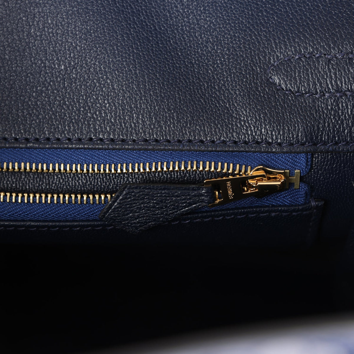 Hermès Birkin 25 Bleu Saphir Matte Faux Leather Gold Hardware