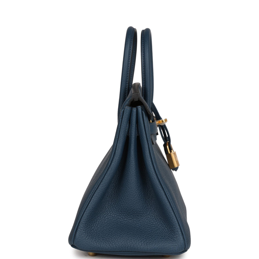 Hermès Birkin 25 Bleu De Prusse Togo Gold Hardware