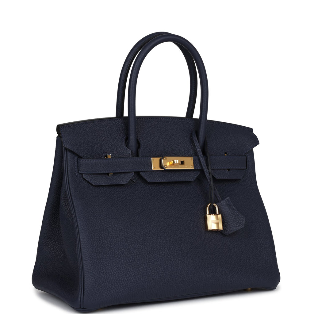 Hermès Birkin 30 Bleu Nuit Togo Gold Hardware
