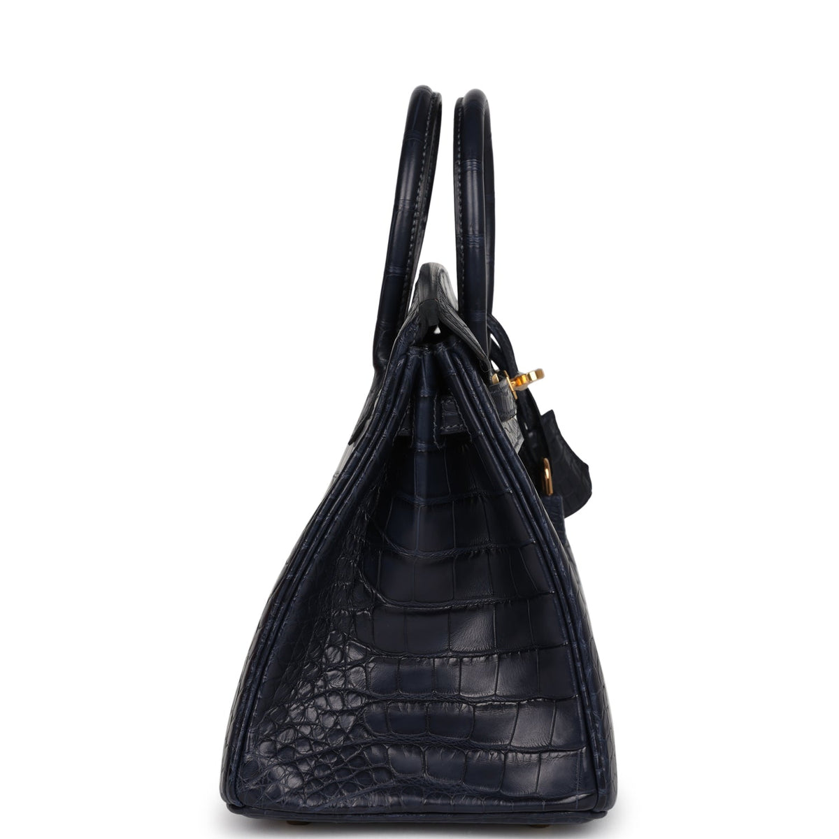 Hermès Birkin 25 Bleu Indigo Matte Faux Leather Gold Hardware