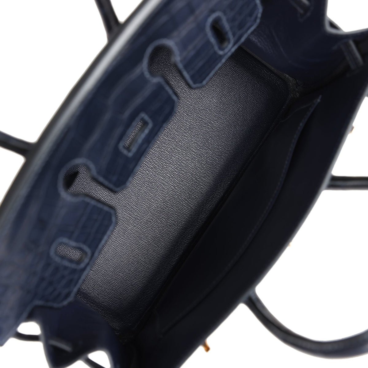 Hermès Birkin 25 Bleu Indigo Matte Faux Leather Gold Hardware