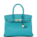 Hermès Birkin 30 Bleu Paon Epsom Gold Hardware