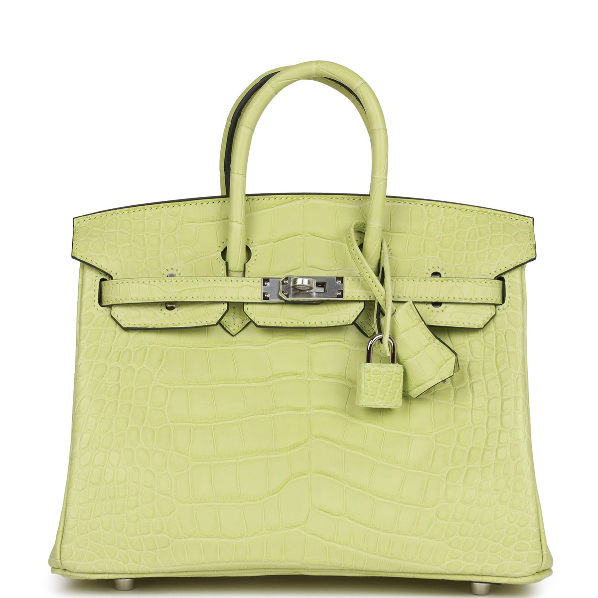 Hermès Birkin 25 Jaune Bourgeon Matte Faux Leather Palladium Hardware