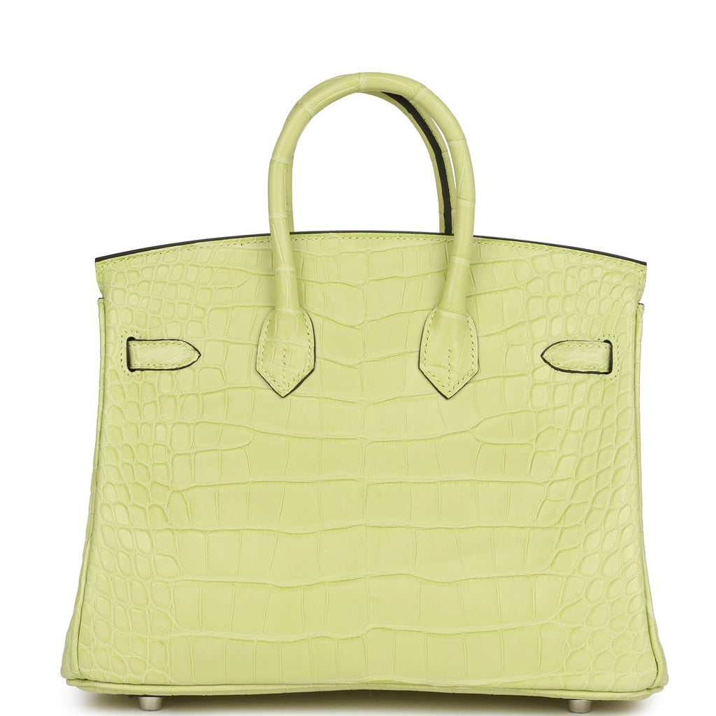 Hermès Birkin 25 Jaune Bourgeon Matte Faux Leather Palladium Hardware