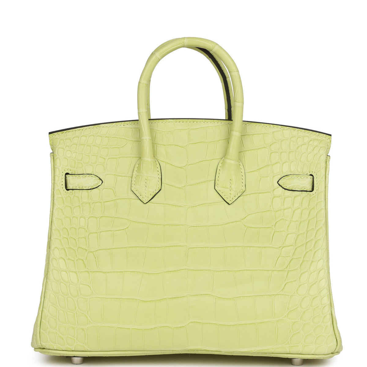 Hermès Birkin 25 Jaune Bourgeon Matte Faux Leather Palladium Hardware