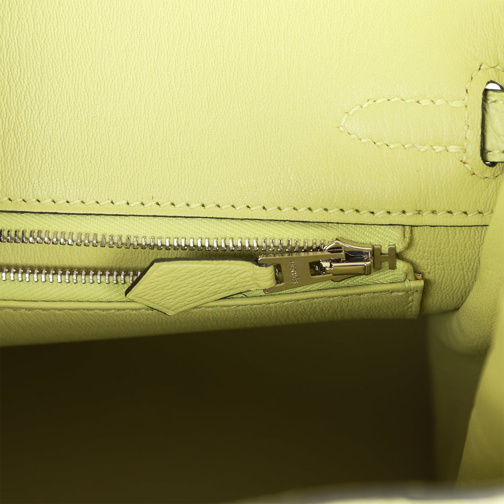 Hermès Birkin 25 Jaune Bourgeon Matte Faux Leather Palladium Hardware