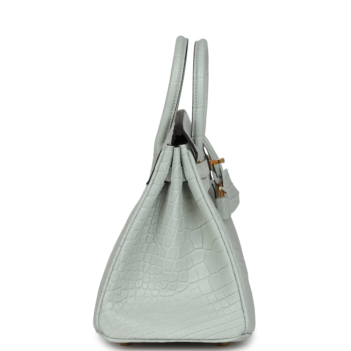 Hermès Birkin 25 Gris Neve Matte Faux Leather Gold Hardware