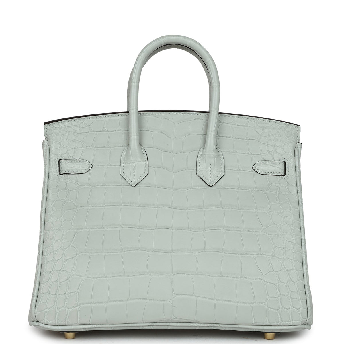 Hermès Birkin 25 Gris Neve Matte Faux Leather Gold Hardware